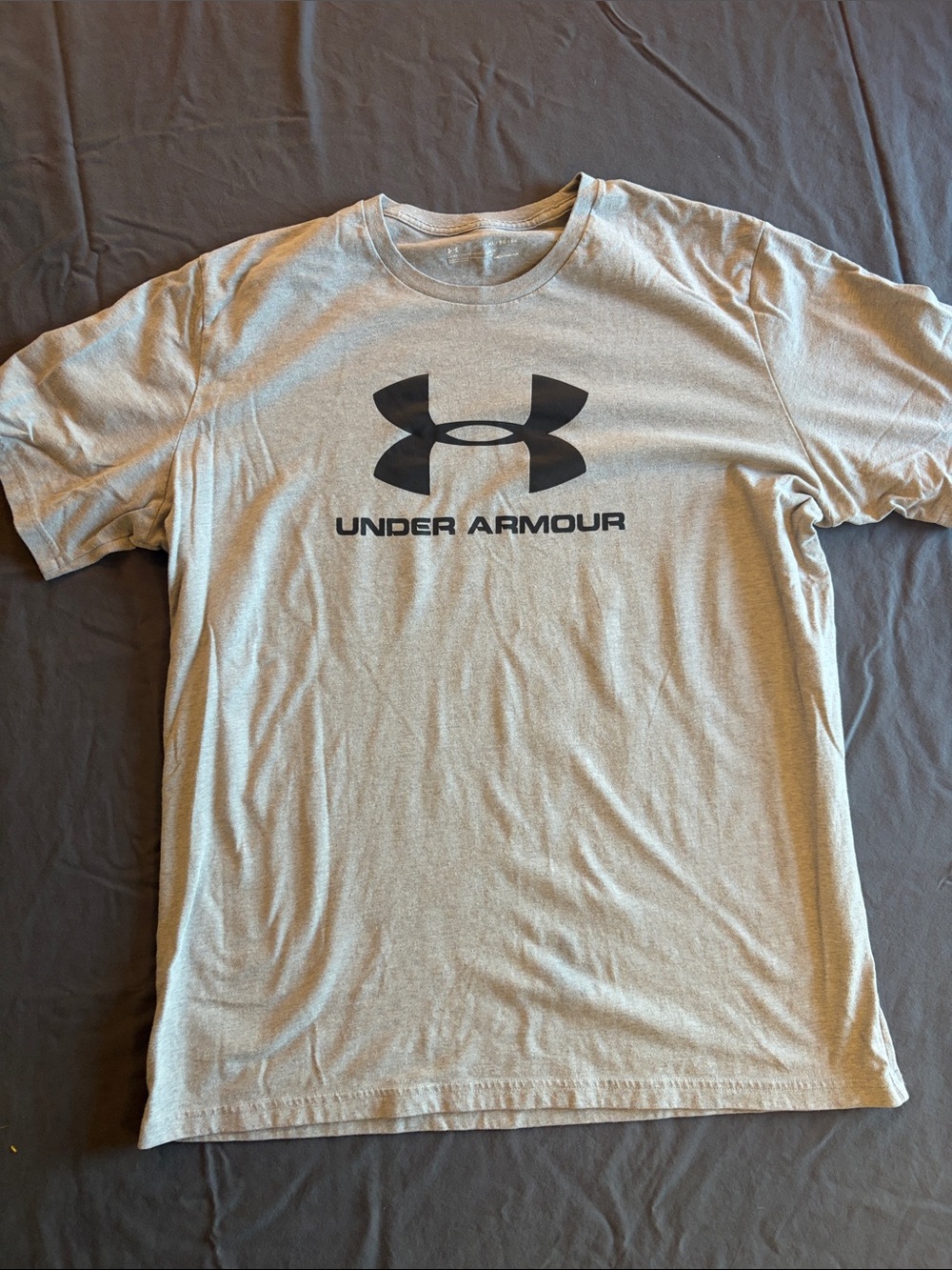 Under Armour Light Gray T-Shirt with Black Logo